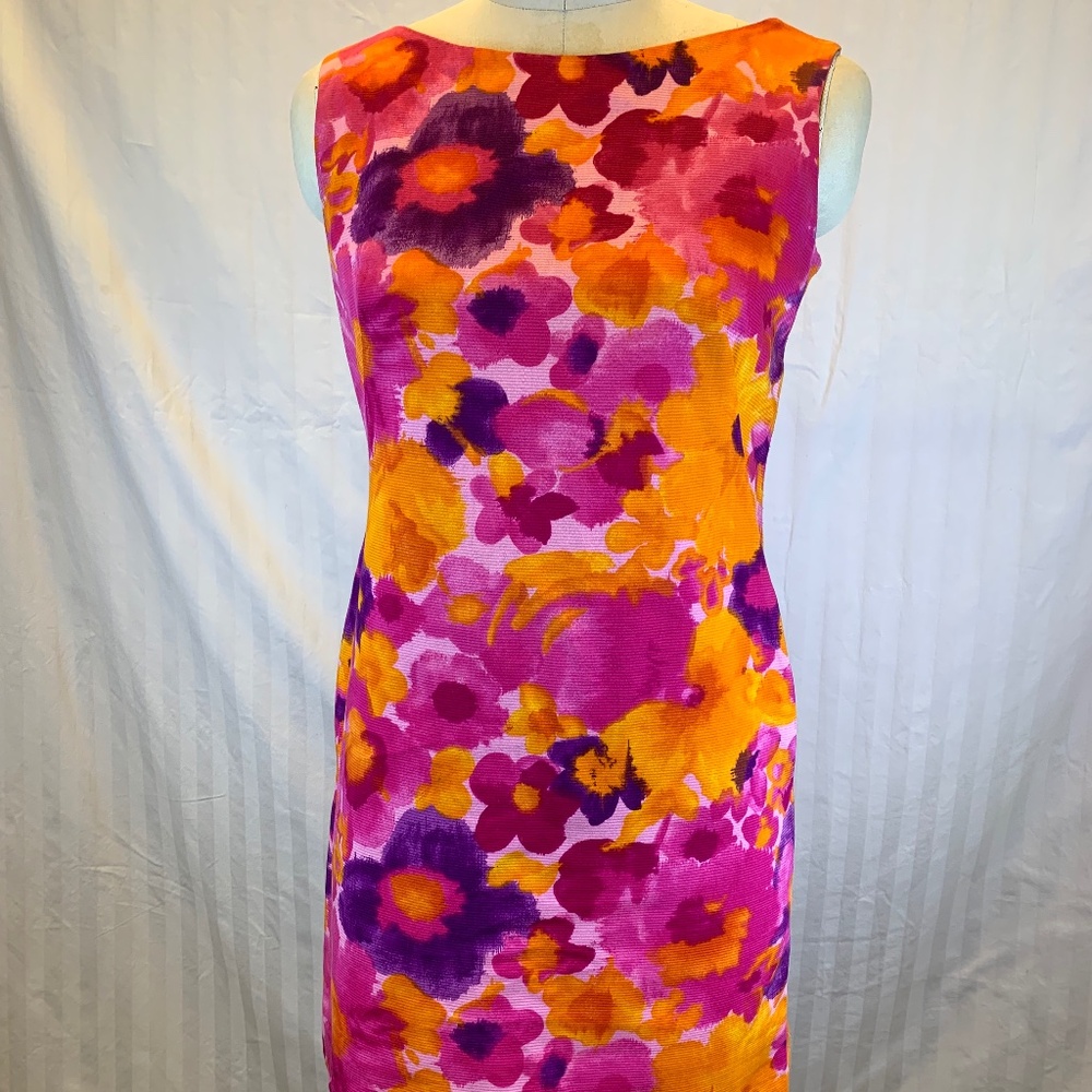 1960's abstract floral dress